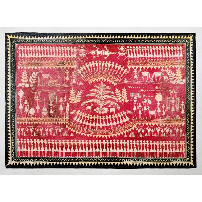 Handmade Multicolor Saura Painting