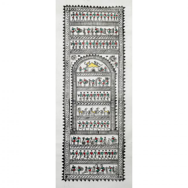 Handmade Multicolor Saura Painting