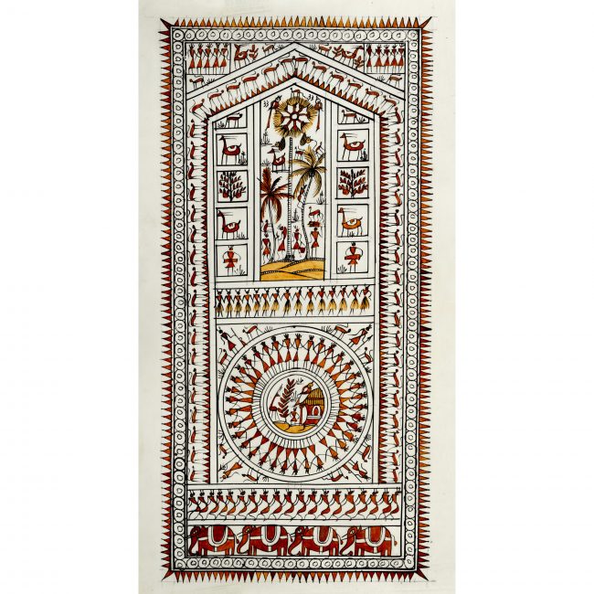 Handmade Multicolor Saura Painting