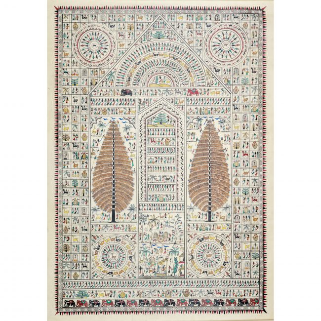 Handmade Multicolor Saura Painting