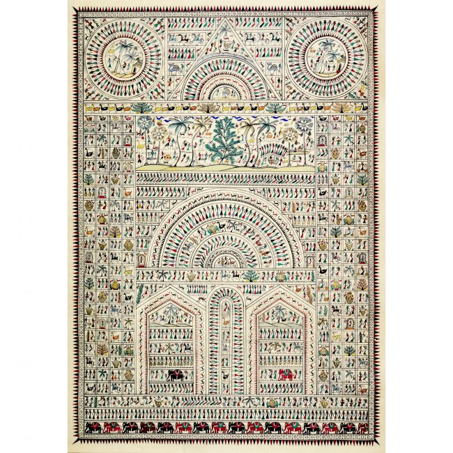 Handmade Multicolor Saura Painting