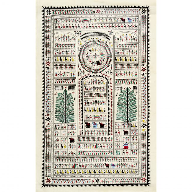 Handmade Multicolor Saura Painting