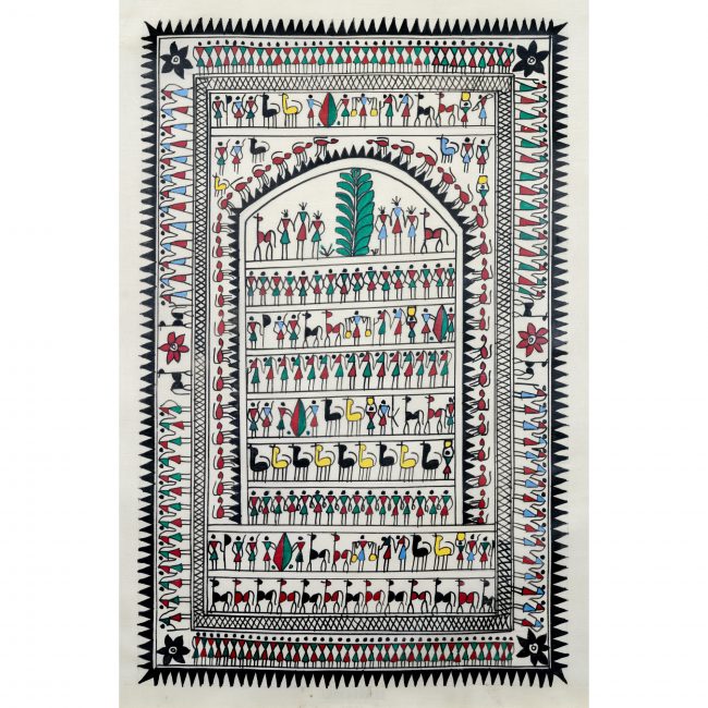 Handmade Multicolor Saura Painting