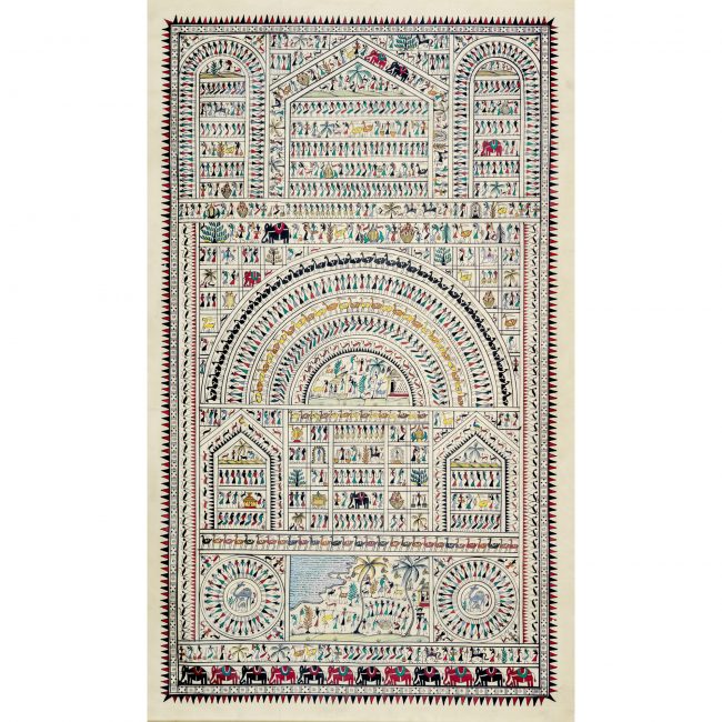 Handmade Multicolor Saura Painting