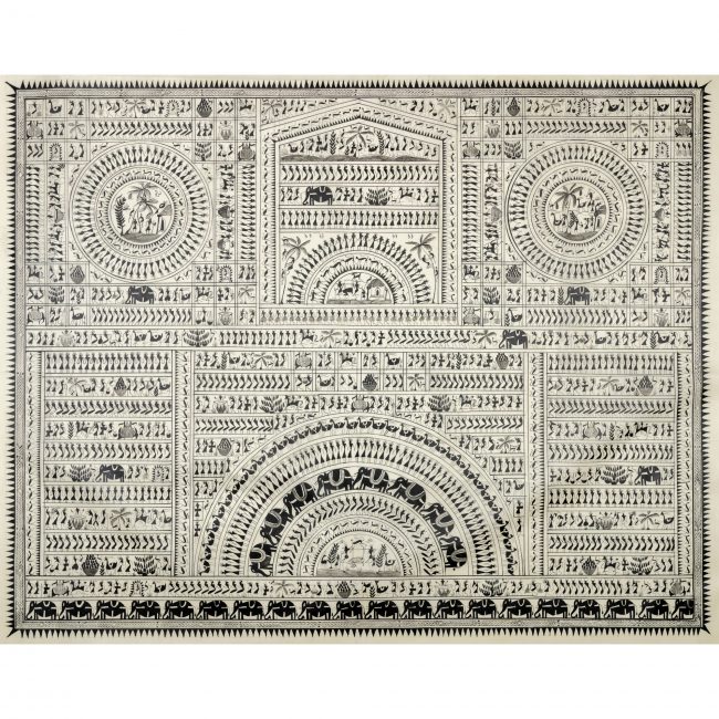 Handmade Multicolor Saura Painting