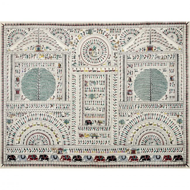 Handmade Multicolor Saura Painting