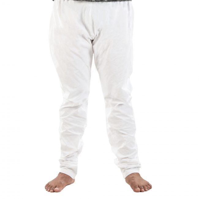 White Cotton Chudidar Payjama - 40