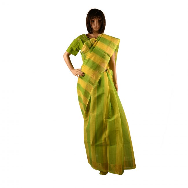 Pochampally Silk Saree Multi Color Plain Border 6.30 Meter