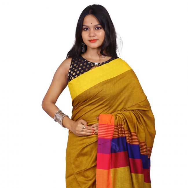 Handwoven Self Design Cotton Saree