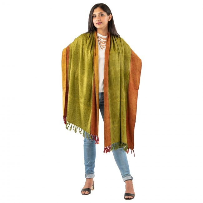 Woolen Stole (Noil Silk) Silk Sea Green