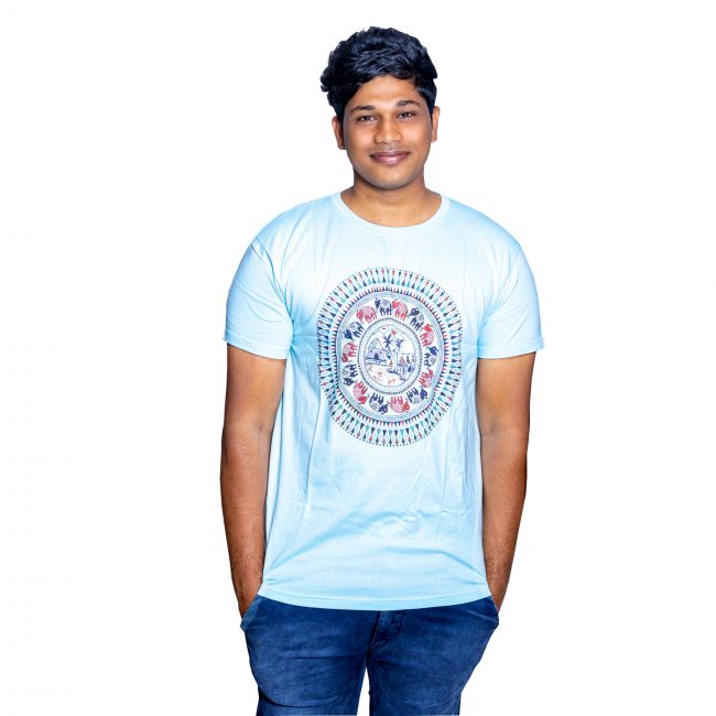 Cotton Round Neck Half Sleeve Printed Tshirt