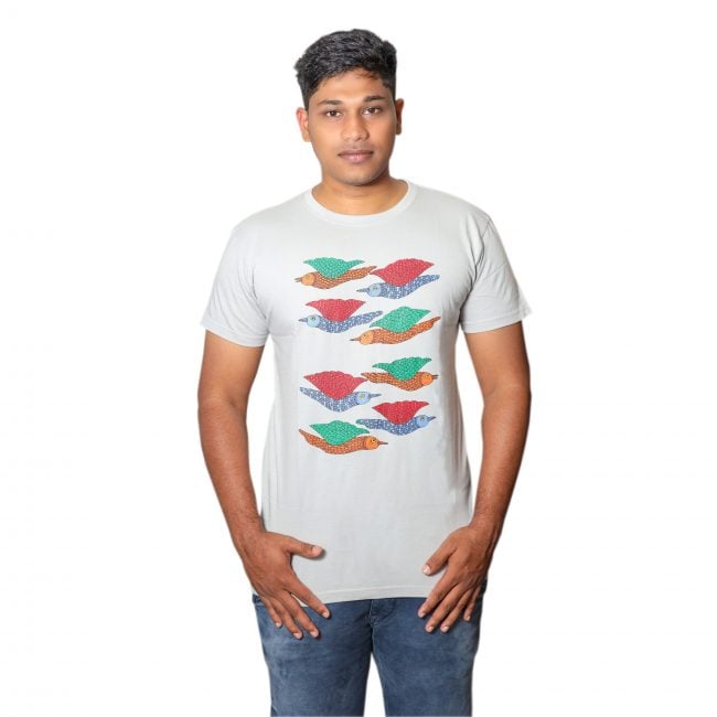 Cotton Round Neck Half Sleeve Printed Tshirt