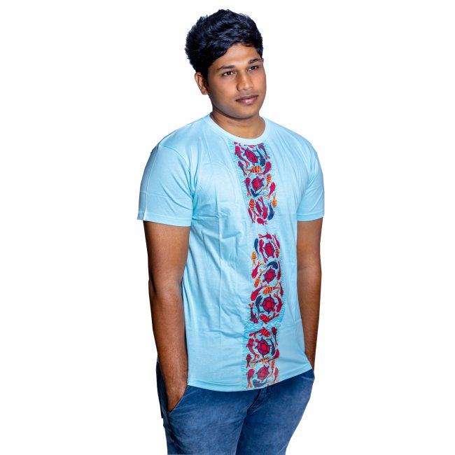 Cotton Round Neck Half Sleeve Printed Tshirt