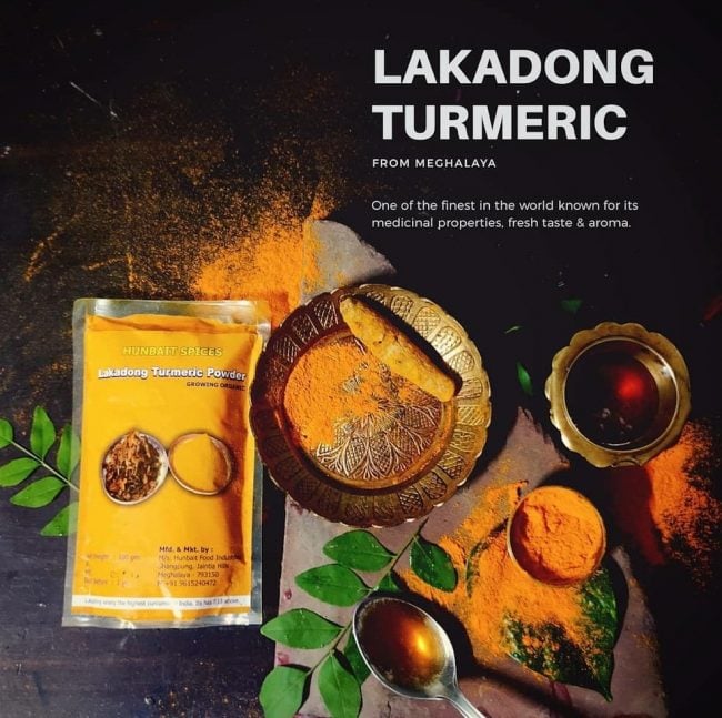 Hunbait Pure Organic Lakadong Turmeric Powder(Haldi) 7-12% Curcumin Level (100 Grams)