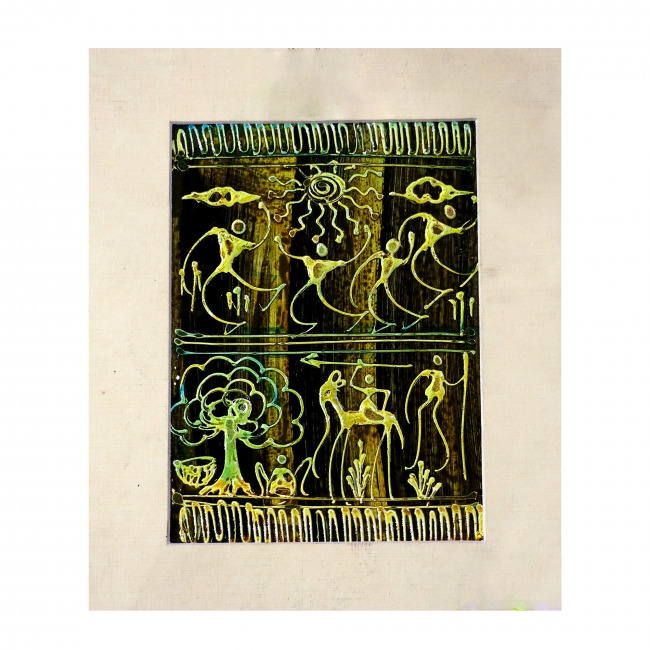 Handcrafted Mount Embosed Painting