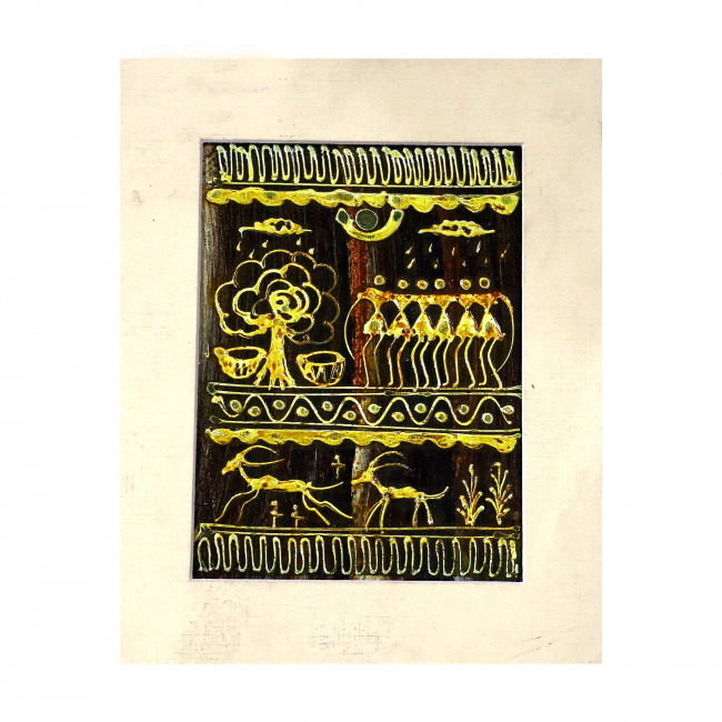 Handcrafted Mount Embosed Painting