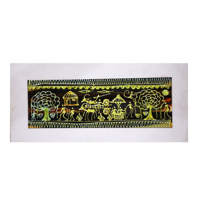 Handcrafted Mount Embosed Painting