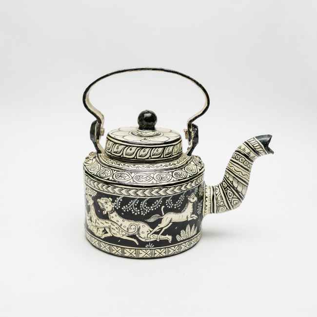 Handmade Multicolor Saura Painting Tea Kettle