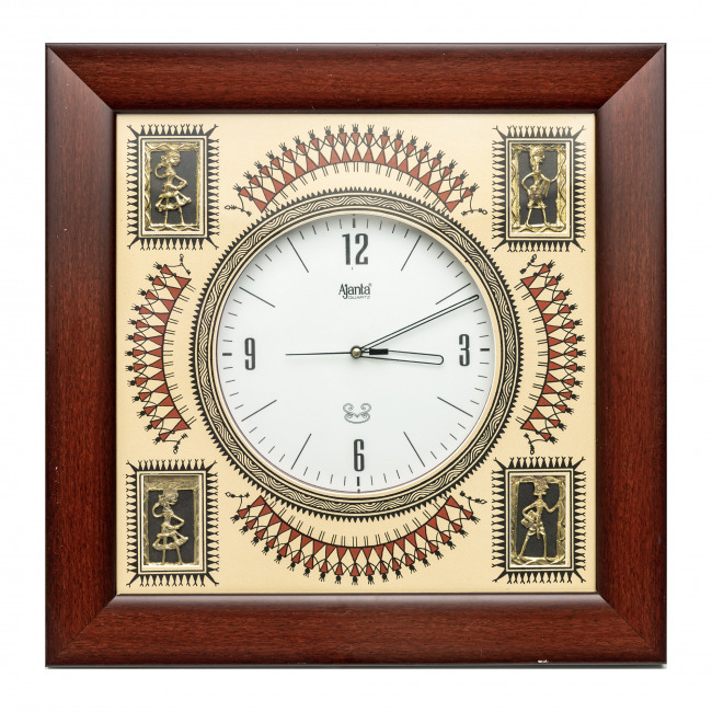 Handmade Multicolor Saura Painting Wall Clock