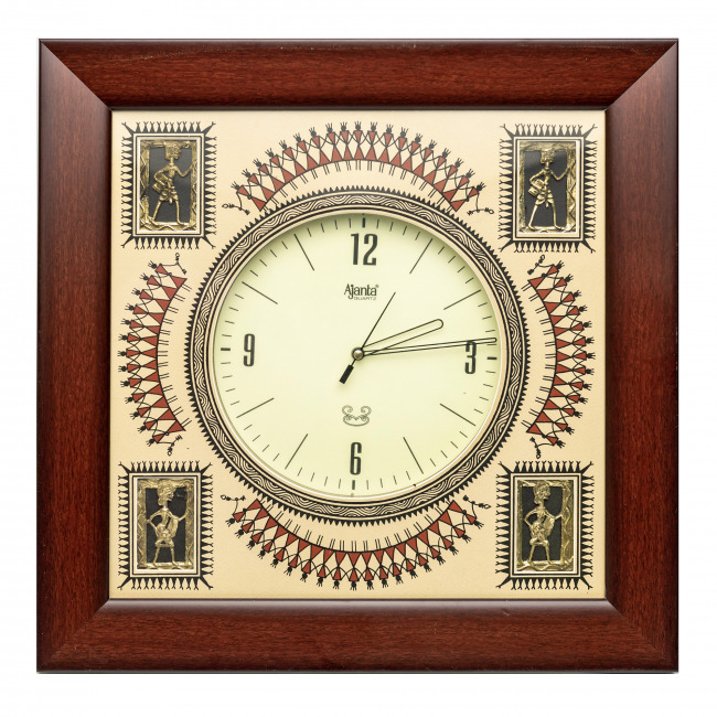 Handmade Multicolor Saura Painting Wall Clock