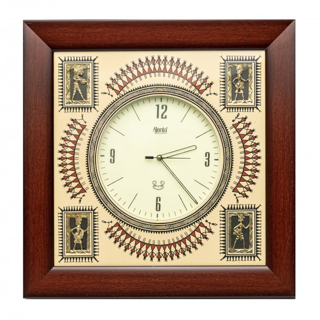 Handmade Multicolor Saura Painting Wall Clock