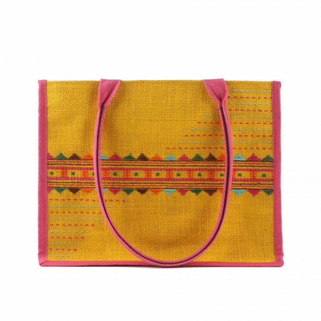 Handmade Yellow Jute Tiffin Bag