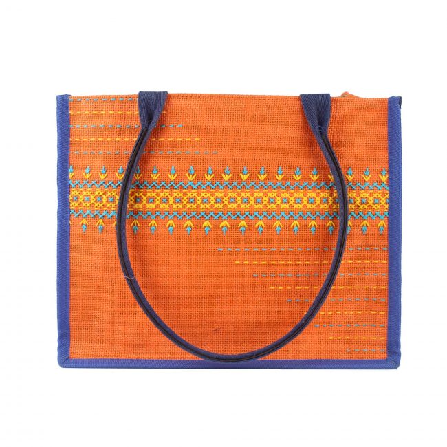 Handmade Orange Jute Tiffin Bag