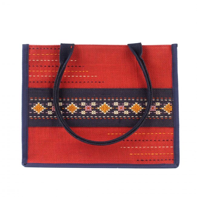 Handmade Red Jute Tiffin Bag