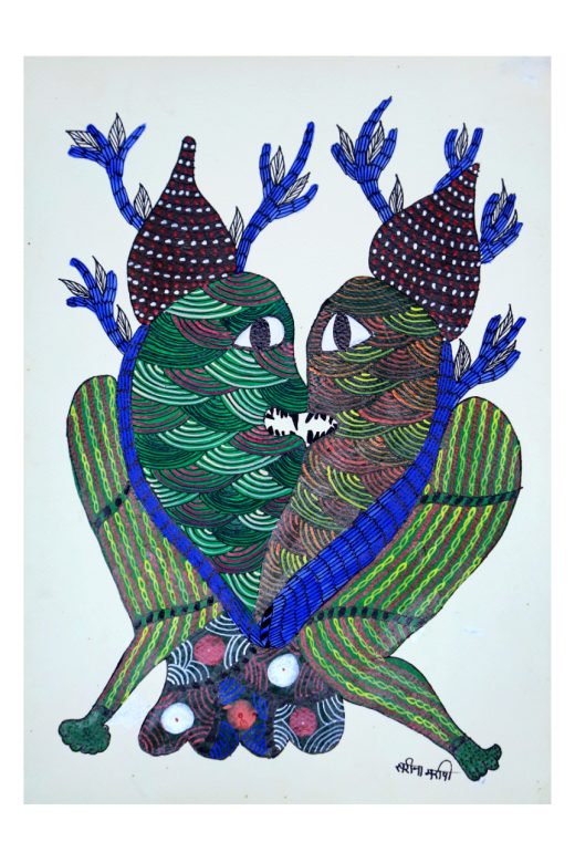 Tribes India Handmade Gond Paper Painting