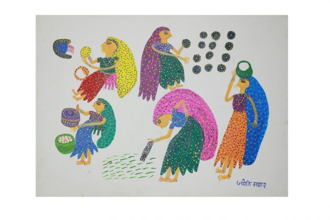 Tribes India Handmade Gond Paper Painting
