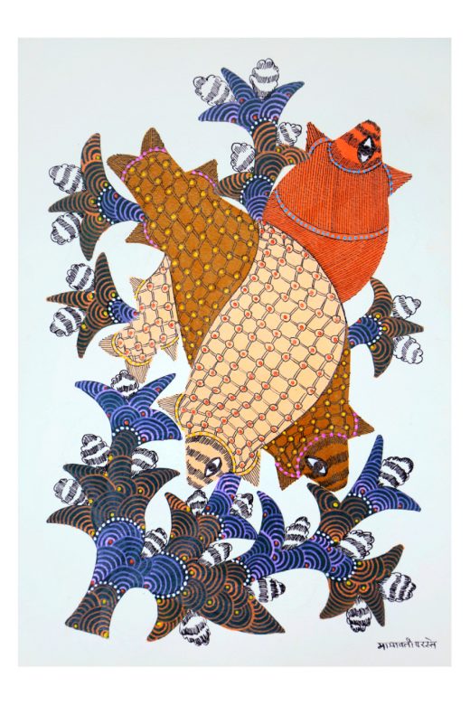 Tribes India Handmade Gond Paper Painting