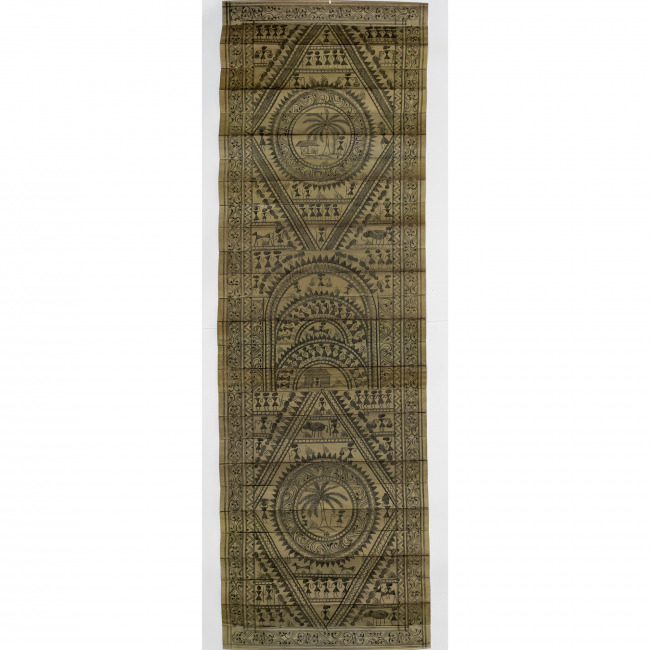 Handmade Multicolor Palm Leaf Saura Painting