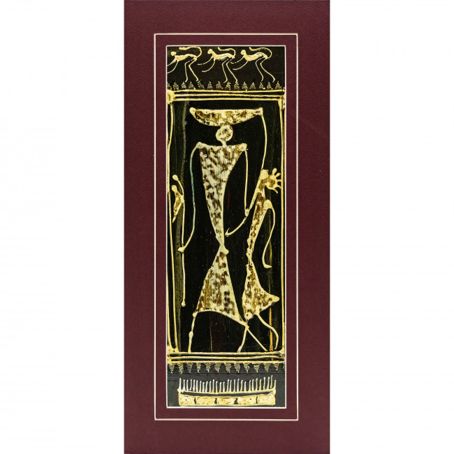 Handmade Multicolor Framed Saura Painting