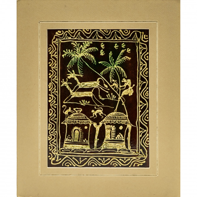 Handmade Multicolor Saura Painting