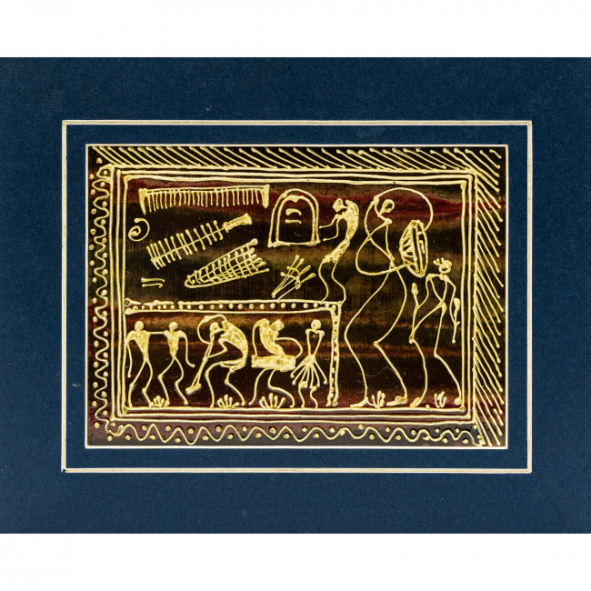Handmade Multicolor Saura Painting