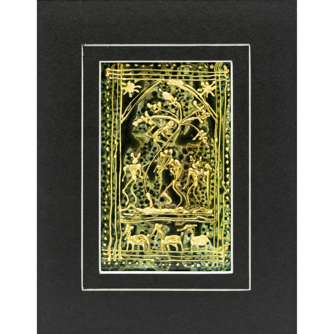 Handmade Multicolor Saura Painting