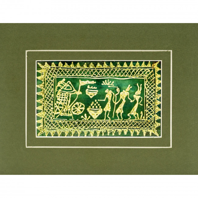 Handmade Multicolor Saura Painting