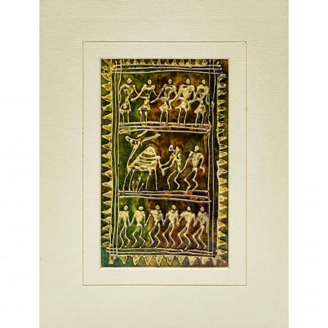 Handmade Multicolor Saura Painting