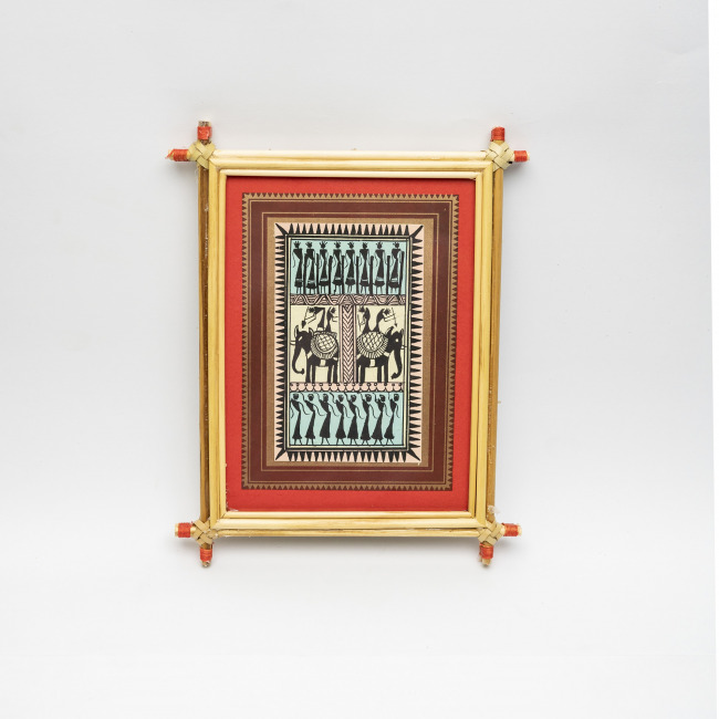 Handmade Multicolor Framed Saura Painting