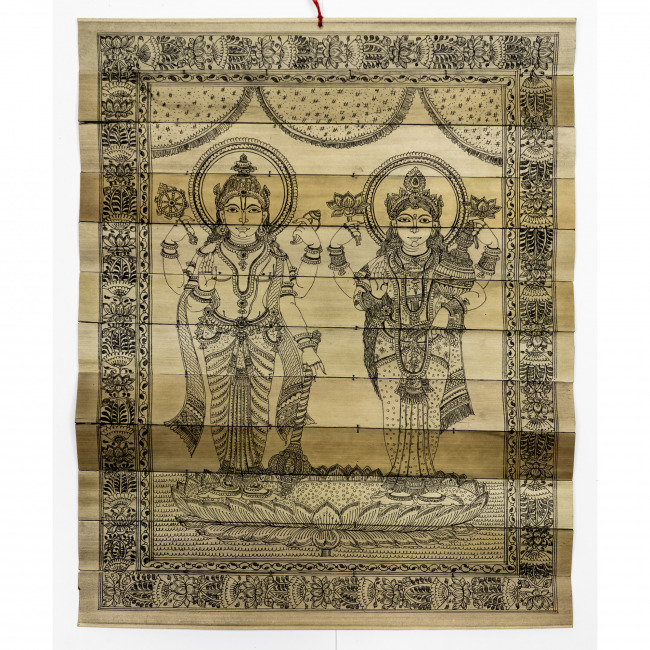 Handmade Multicolor Palm Leaf Saura Painting