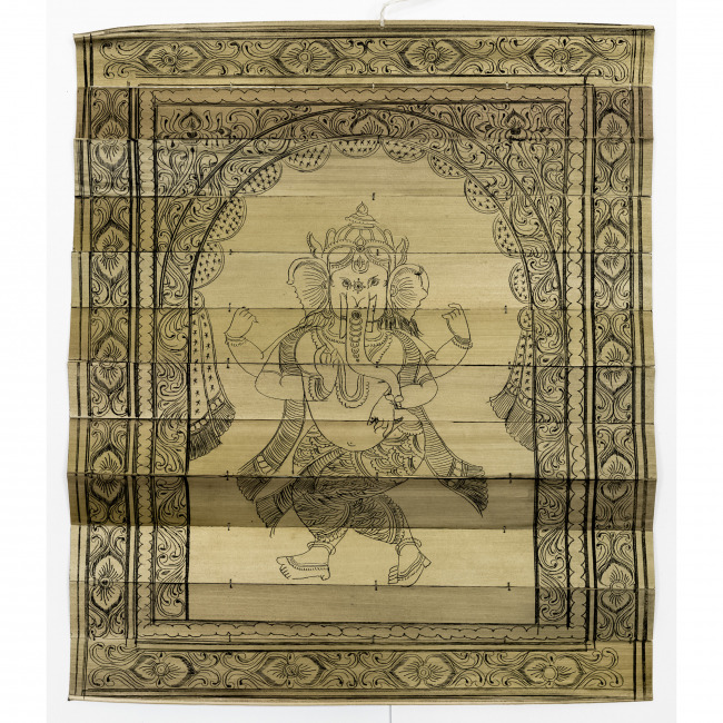 Handmade Multicolor Palm Leaf Saura Painting