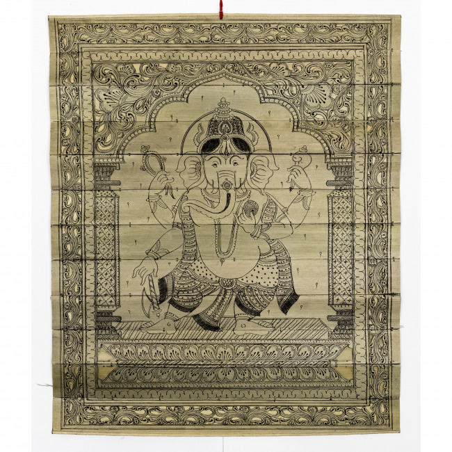 Handmade Multicolor Palm Leaf Saura Painting