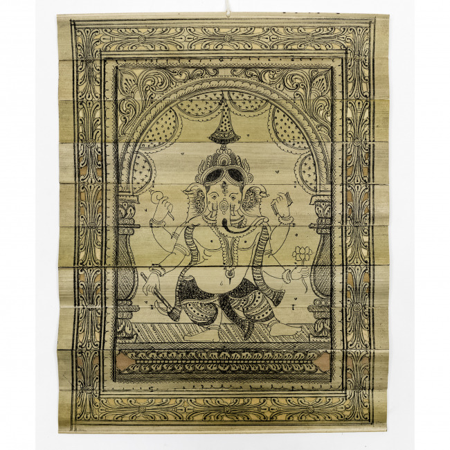 Handmade Multicolor Palm Leaf Saura Painting