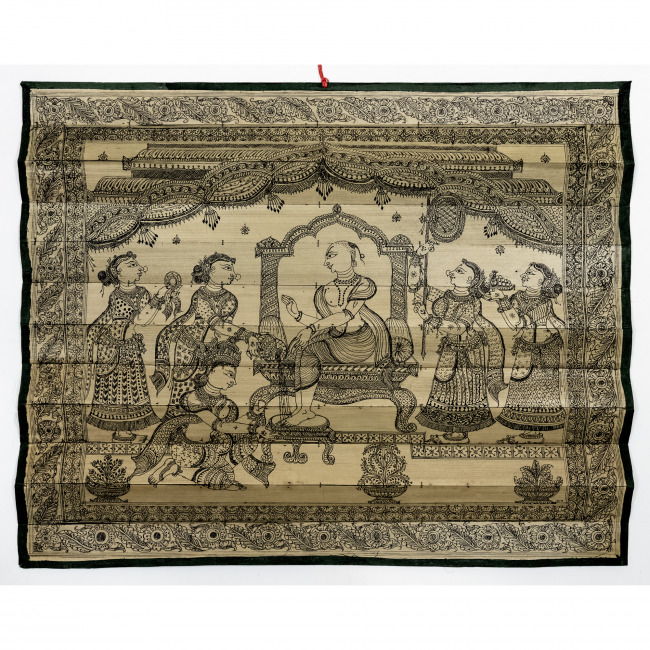 Handmade Multicolor Palm Leaf Saura Painting