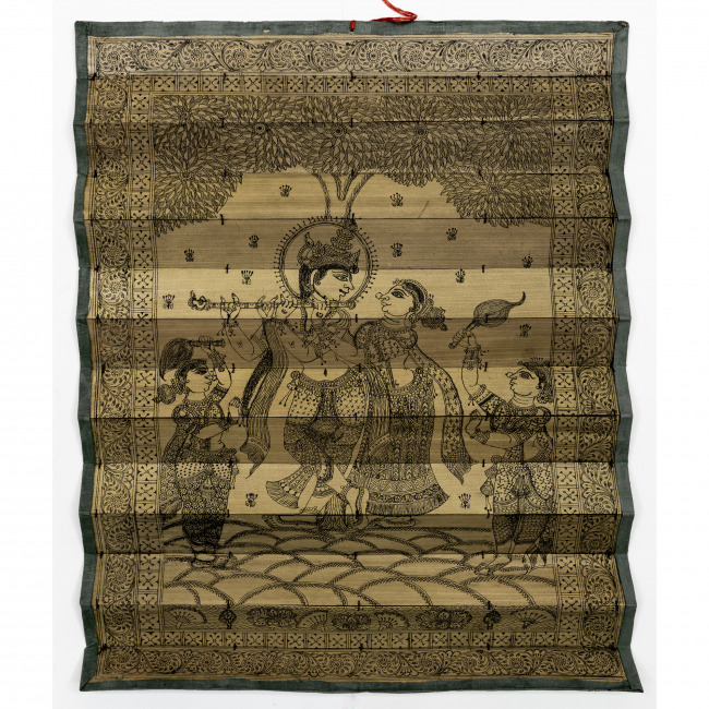 Handmade Multicolor Palm Leaf Saura Painting