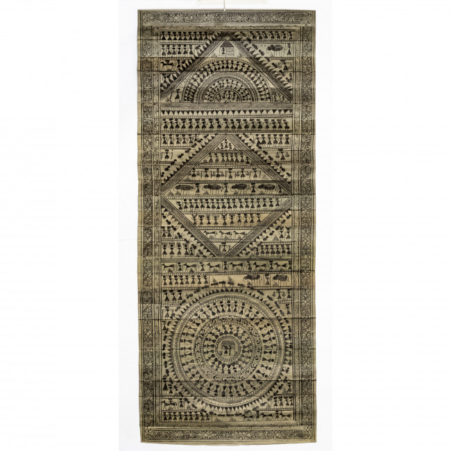 Handmade Multicolor Palm Leaf Saura Painting