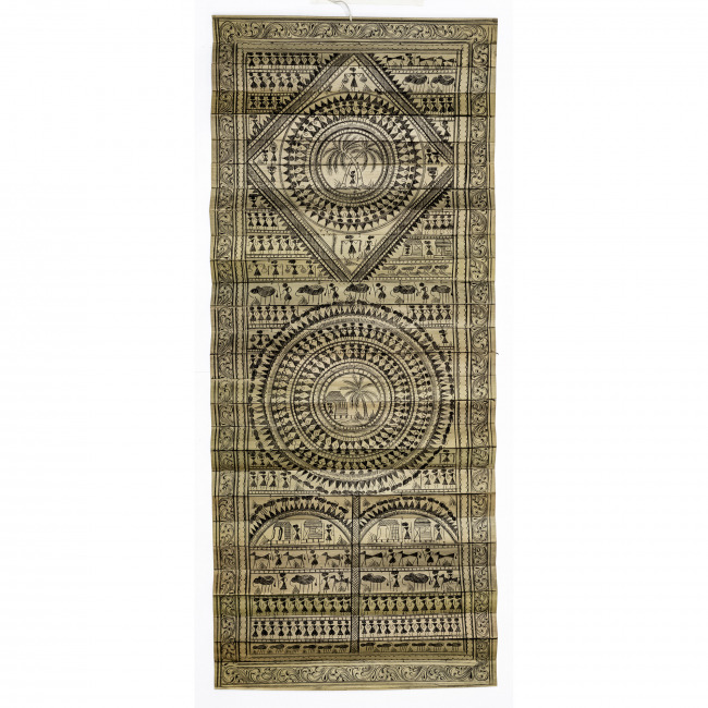 Handmade Multicolor Palm Leaf Saura Painting