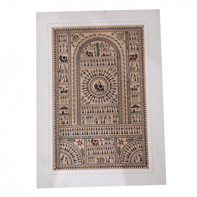 Handmade Multicolor Saura Painting