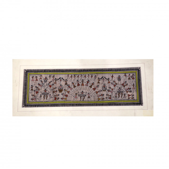 Handmade Multicolor Saura Painting
