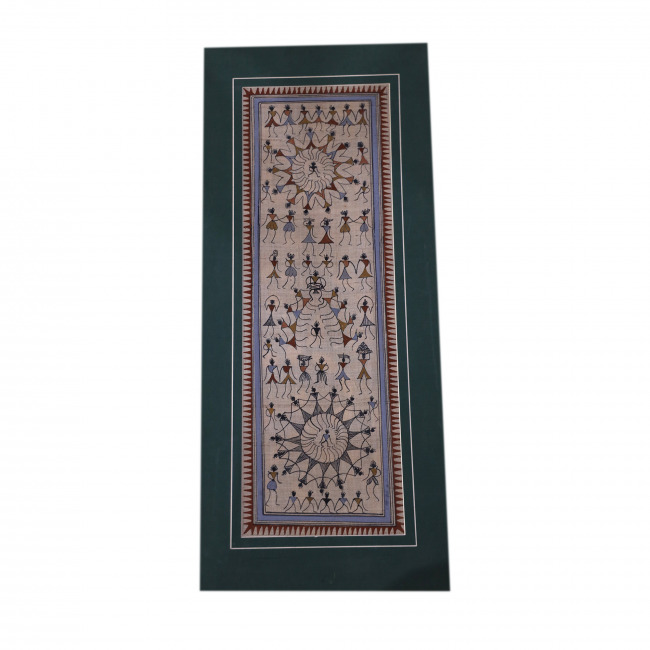 Handmade Multicolor Saura Painting